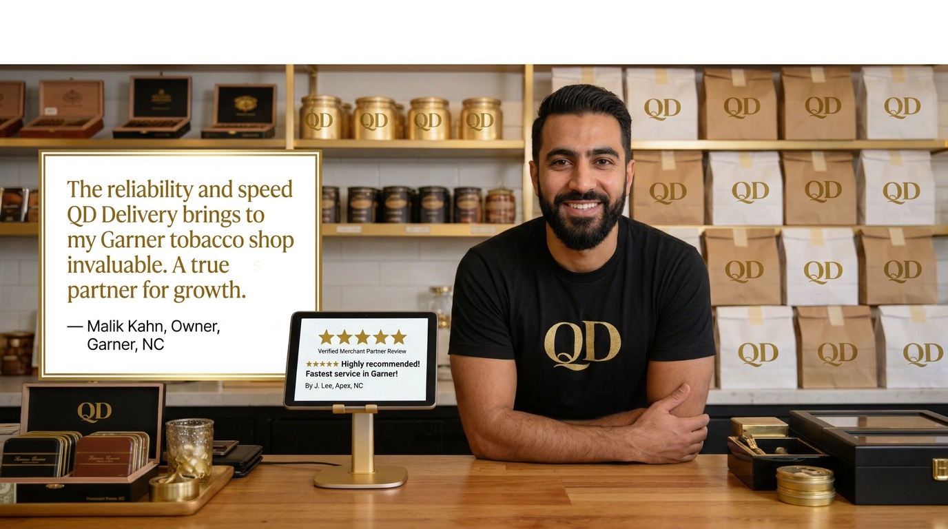 QD Delivery merchant partner — North Carolina shop owner